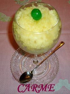 Una foto de Sorbete de plátano y piña al Granpecher
