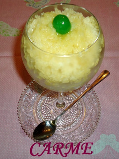 Una foto de Sorbete de plátano y piña al Granpecher