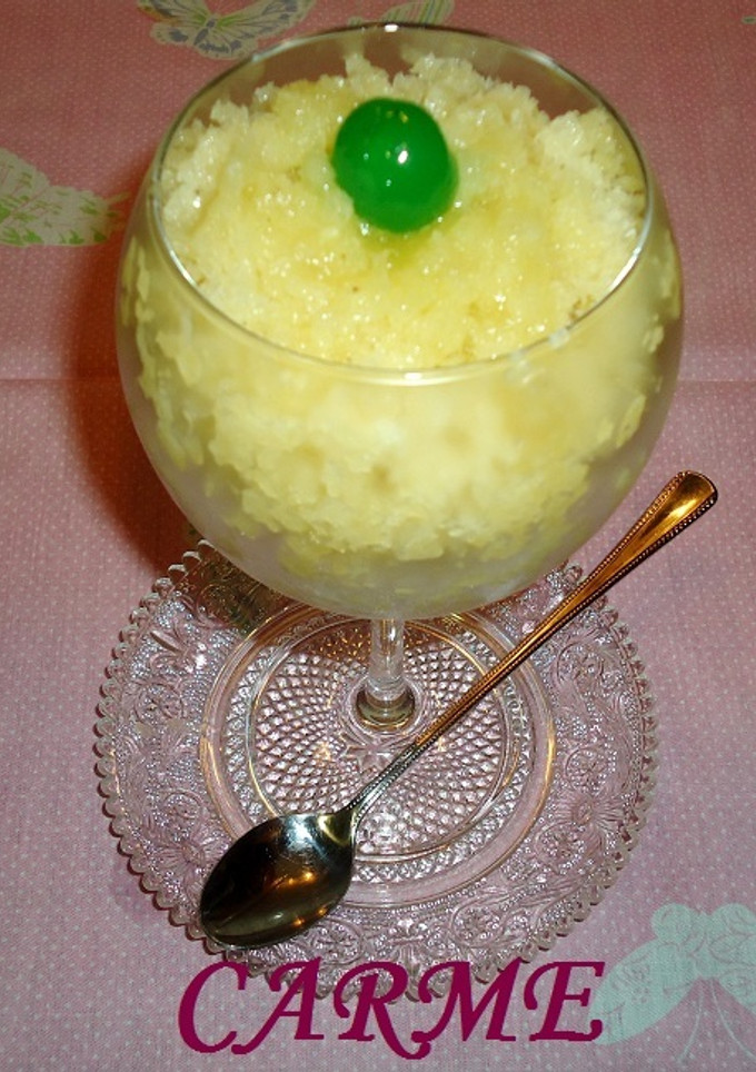 Una foto de Sorbete de plátano y piña al Granpecher