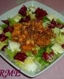 Ensalada de salmón fresco marinado y mozzarella de búfala