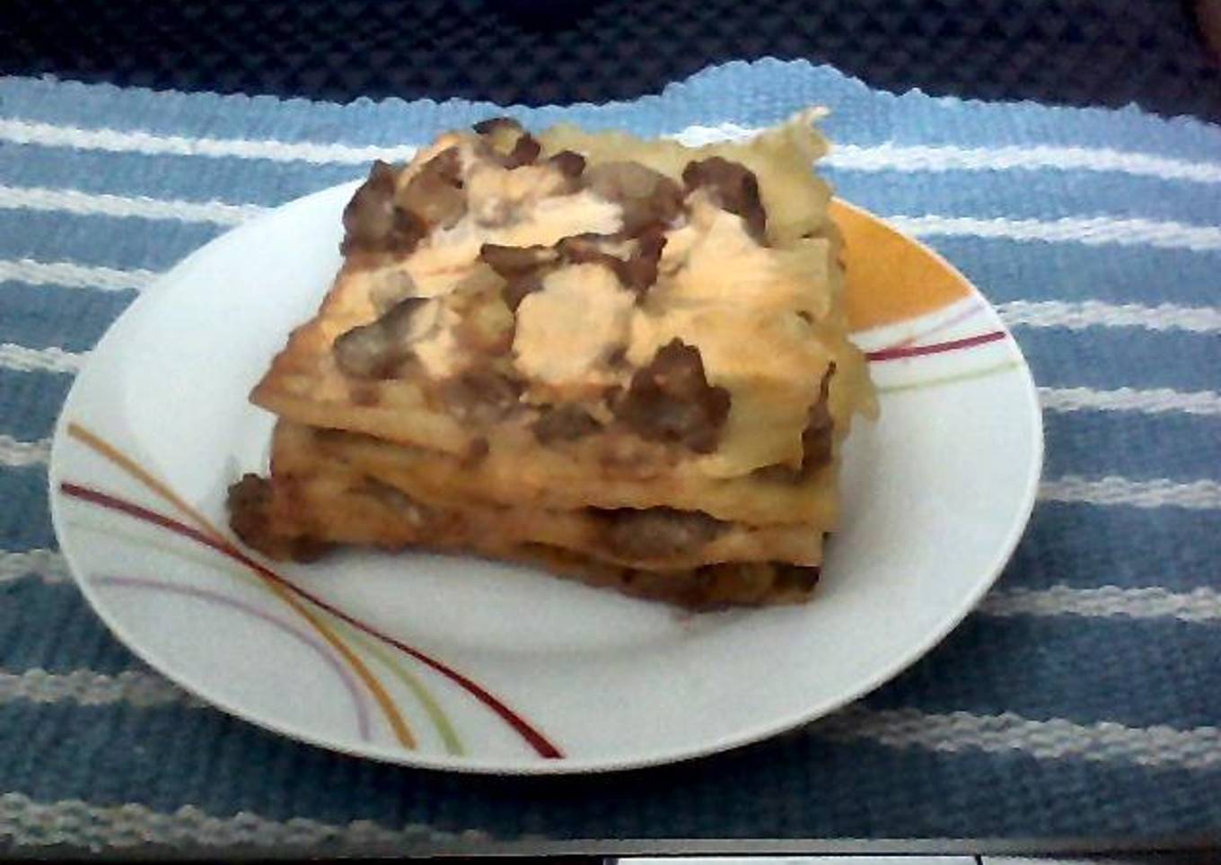 Lasaña con carne molida