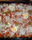 Pan pizza con harina de soja