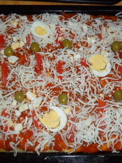 Una foto de Pan pizza con harina de soja
