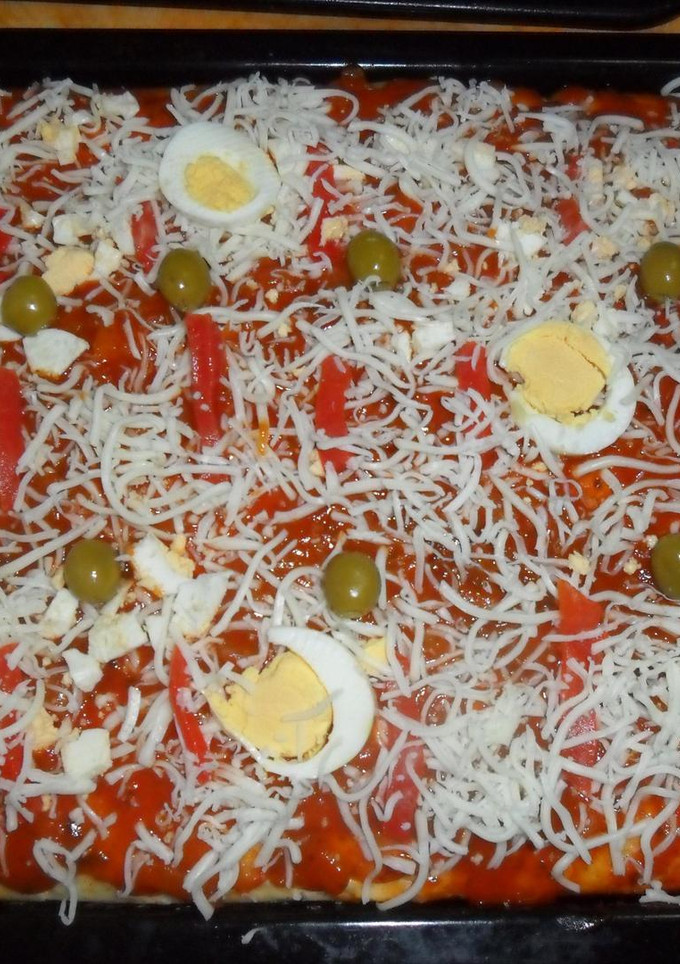 Una foto de Pan pizza con harina de soja