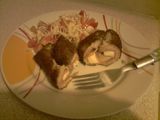 Rollito de bistec de cerdo