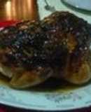 Pollo relleno con vino