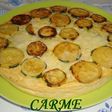 Pastel de calabacín y queso en microondas