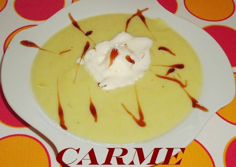 Crema fria de calabacín a la vainilla