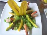 Ensalada de langostinos y naranja