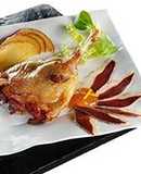 Muslo de pato con salsa de manzana