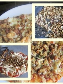 Una foto de Pizza de carne picada especiada
