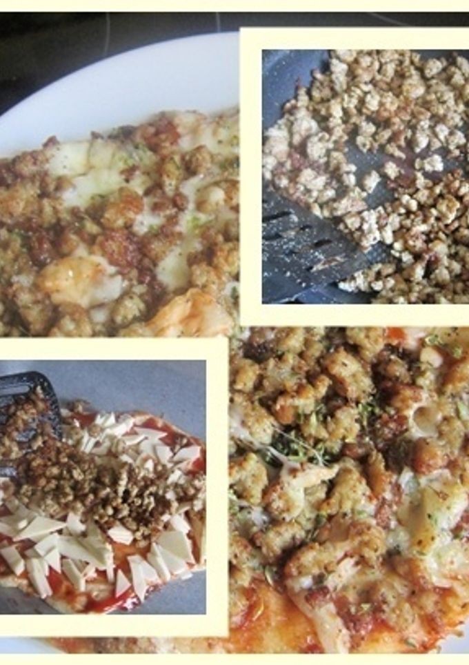 Una foto de Pizza de carne picada especiada