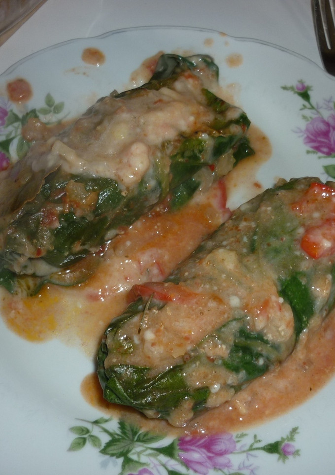 Una foto de Canelones de pollo sin masa
