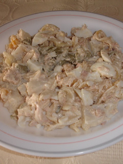 Una foto de Ensalada de pasta con sepia