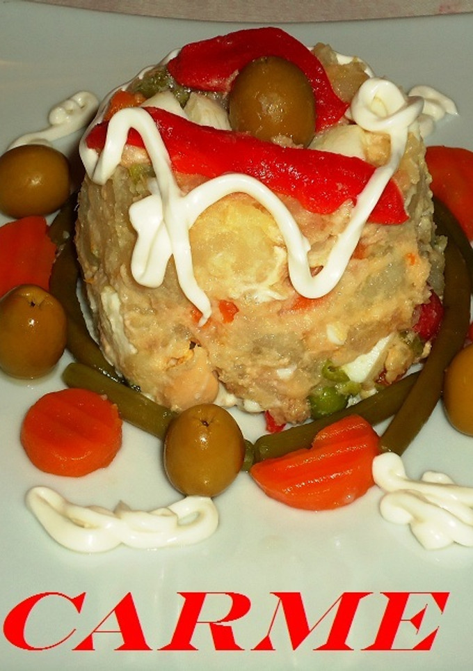 Una foto de Flan de ensaladilla