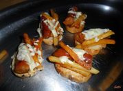 Una foto de chistorra con queso