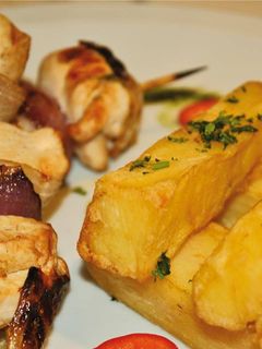 Una foto de Brochettes de pavo