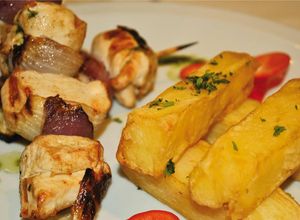 Una foto de Brochettes de pavo