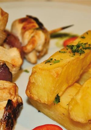 Una foto de Brochettes de pavo