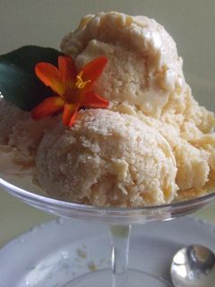 Una foto de Helado de melocotón y damascos (albaricoques) que hacía mi mamá
