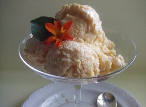 Foto principal de Helado de melocotón y damascos (albaricoques) que hacía mi mamá