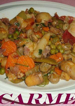 Una foto de Menestra de verduras primaveral