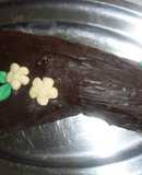 Tronco de dulce de leche con crema de chocolate amargo