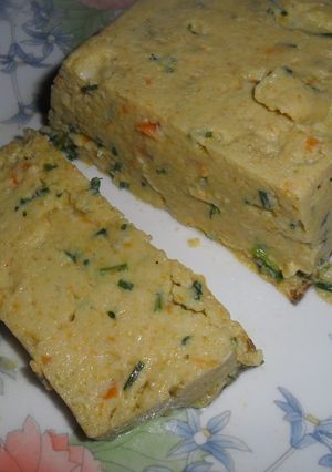 Una foto de Pudding de calabacín y zanahoria