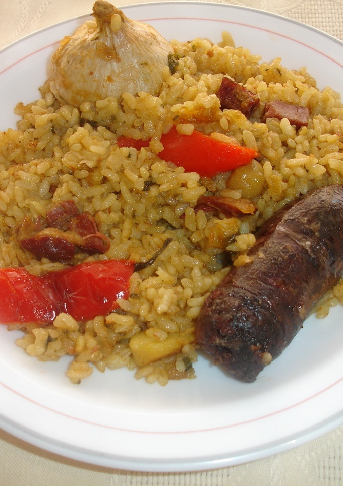 Una foto de Arroz al horno de casa