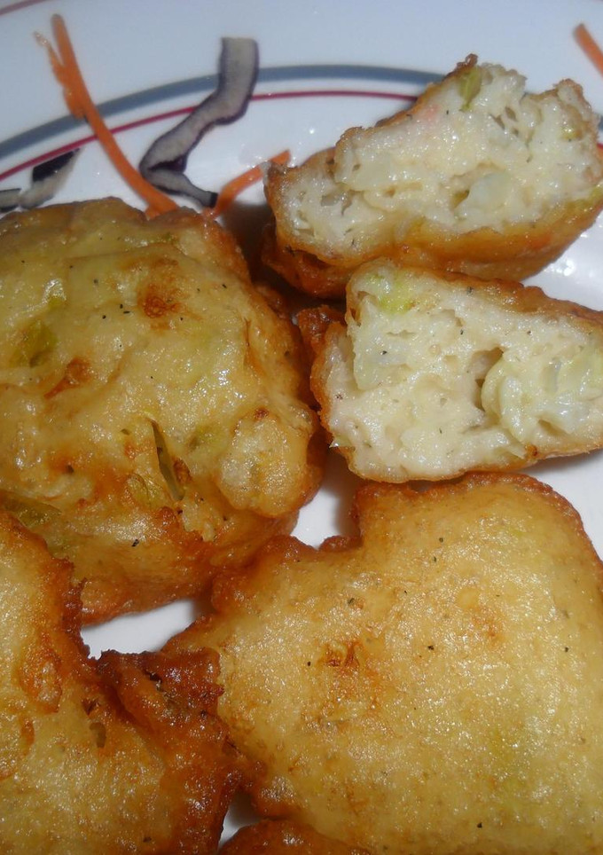 Una foto de Buñuelos de verduras y queso crema