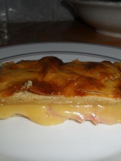 Una foto de Tarta de queso y paleta sandwichera