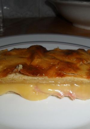 Una foto de Tarta de queso y paleta sandwichera