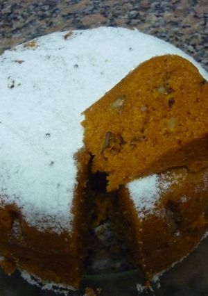 Una foto de Torta distinta con postre de dulce de leche y nueces (microondas)