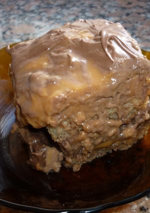 Una foto de Postre de vainilla y chocolate casero