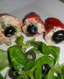 Pimientos de piquillo rellenos de ensaladilla y atún