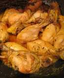 Muslitos de pollo con zumo de naranja