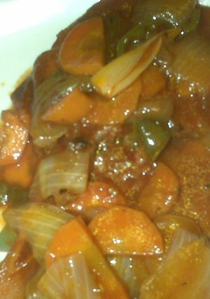 Una foto de Chuletas ahumadas agridulces