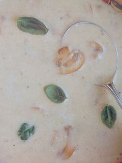 Una foto de Sopa de avena y setas
