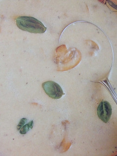 Una foto de Sopa de avena y setas