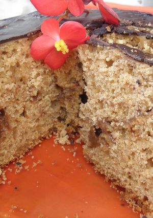 Una foto de Torta de dulce de leche con marmolado de dulce de leche