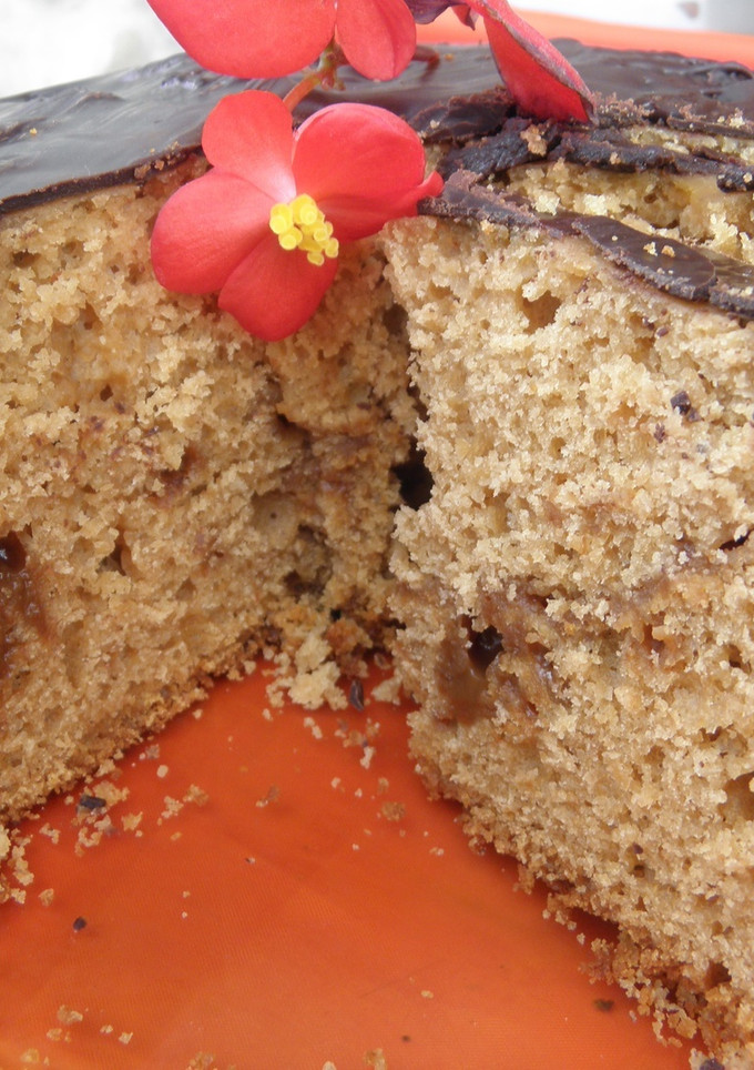 Una foto de Torta de dulce de leche con marmolado de dulce de leche