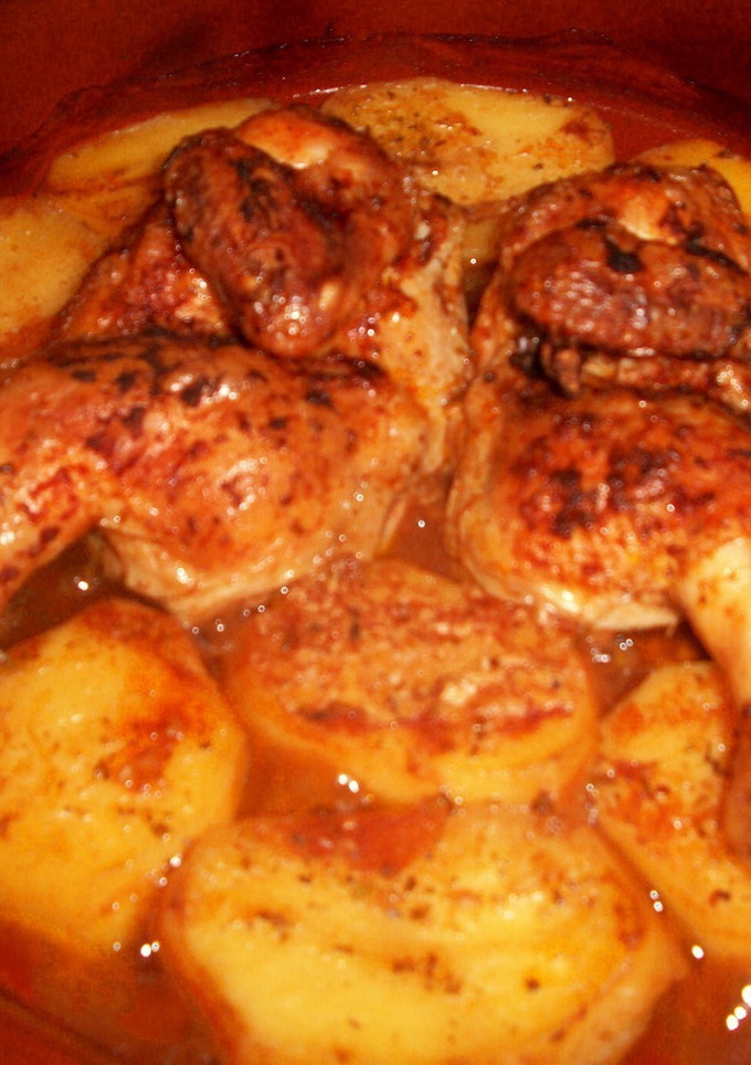 Una foto de Picantones asados en adobo