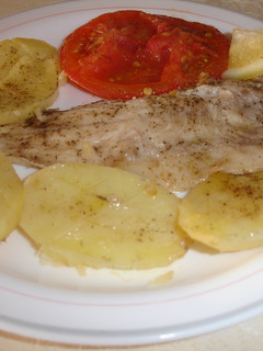 Una foto de Lubina a la espalda al horno