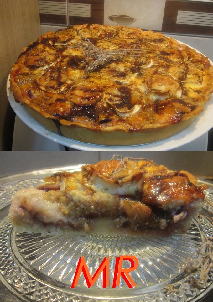 Una foto de Quiche de higos y queso de cabra