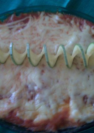 Una foto de Omelette de calabacines y queso