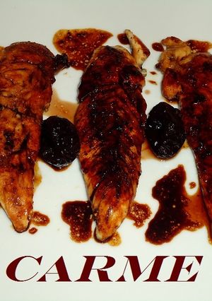 Una foto de Solomillos de pollo al Malbec