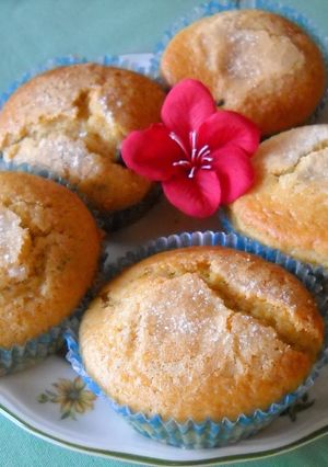 Una foto de Magdalenas de naranja con lágrimas de chocolate