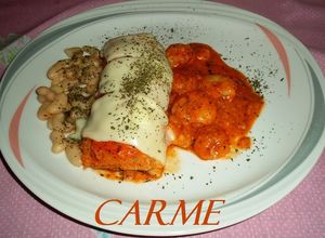 Una foto de Bacalao con langostinos y mongeta del ganxet gratinado