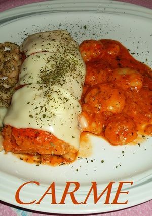 Una foto de Bacalao con langostinos y mongeta del ganxet gratinado