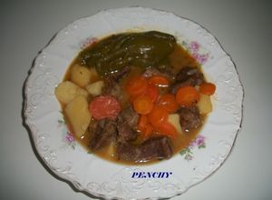 Una foto de Morcillo de ternera en salsa